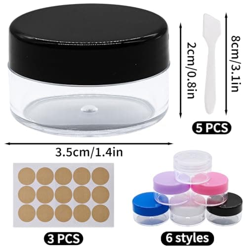 30 PCS Colorful Sample Pots, 10ml Cosmetic Pot with Lids, Mini Travel Cosmetic Containers for Face Creams, Sample, Make-Up — view 2