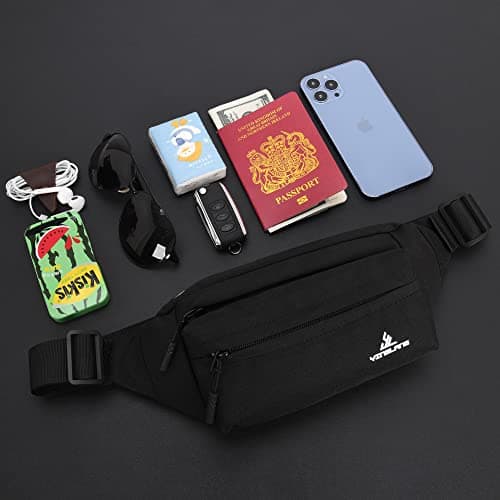 Bumbags Waist Fanny Pack Dog Walking Bum Bag with Adjustable Belt Bumbag for Travel Outdoor Sports Running Hiking Jogging Women Men — view 3