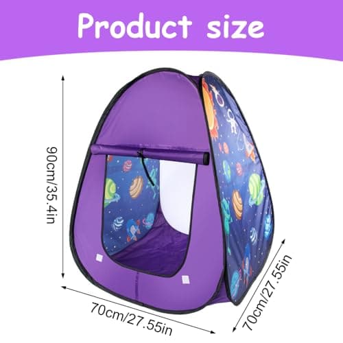 Jonuin Pop Up Play Tent, Pop Up Tents for Kids, Astronaut Spaceship Space Playhouse, Foldable Kids Tent with Carry Bag, Indoor & Outdoor Play Tents for Boys Girls Toddlers (Space) — view 2