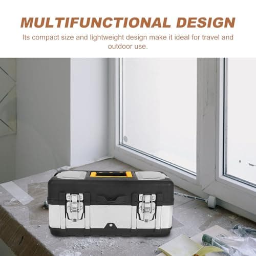 Stainless Steel Tool Box Travel Suitcase Back to School Lockable — view 3
