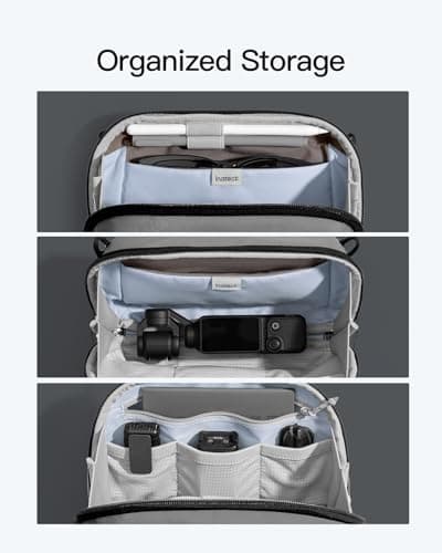Inateck Portable Cable Organiser Bag, Splash-Resistant Travel Accessory Electronics Bag for Essentials, for Charger, Power Banks, Hubs, S, Grey — view 3