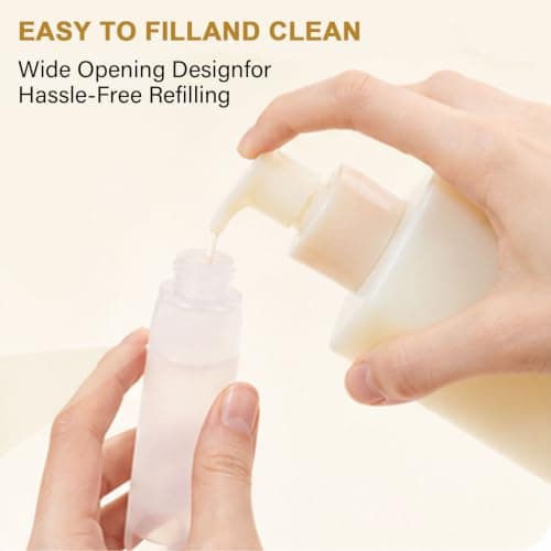 Thfaeyta 6 pcs Travel Bottles for Toiletries Clear Travel Toiletry Bottles — view 4