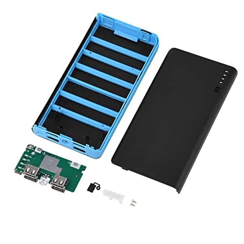 ZASCHMOY 20000mAh Power Bank DIY Kit with 4 USB Outputs, Fast Charging, Full Safety Protection, LED Display, Emergency Flash Light, Ideal for Travel and Outdoor Activities (Blue) — view 5