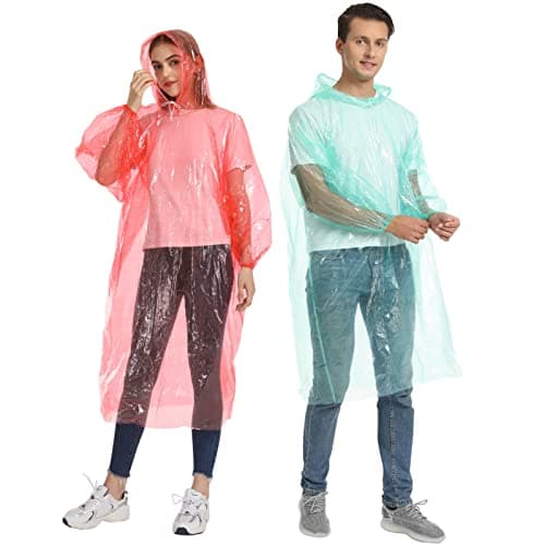 Opret Disposable Rain Ponchos 5 Pack, Emergency Raincoats, Waterproof — view 2
