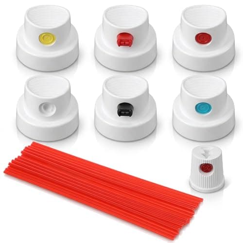 15Pcs Spray Can Nozzles 21Pcs Extension Tubes Kit Universal Spray Paint Caps for Female Cans Tips Adapter Set for Graffiti Auto Repair DIY Art and Home Improvement