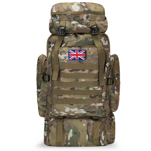 Lesbyit 80L Waterproof Hiking Backpack Lightweight Tactical Rucksack