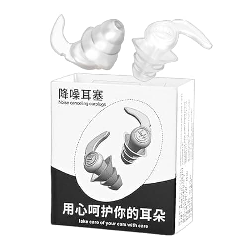 Noise Cancelling Ear Plugs - Sleeping Earplugs Noise Cancelling | Reusable Soft Silicone Swimming Ear Buds, Hearing Protection Plugs for Boys, Kids, Girls, Chidren