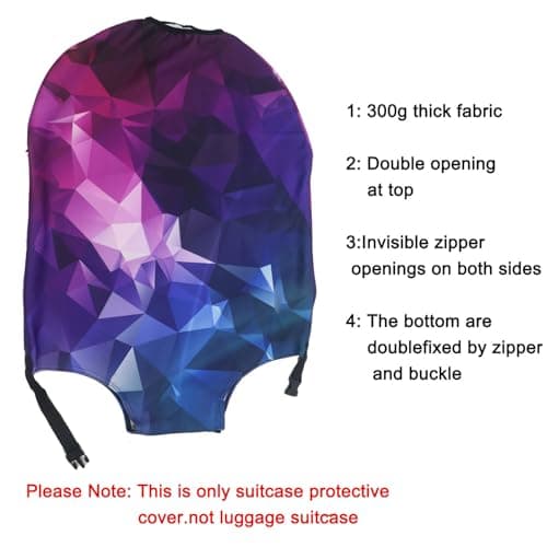 Tripnuo Elastic Thicker Luggage Cover for Trunk Case Apply to 18''-32'' Suitcase,Suitcase Protective Cover Travel Accessories (Geometry, XL) — view 2