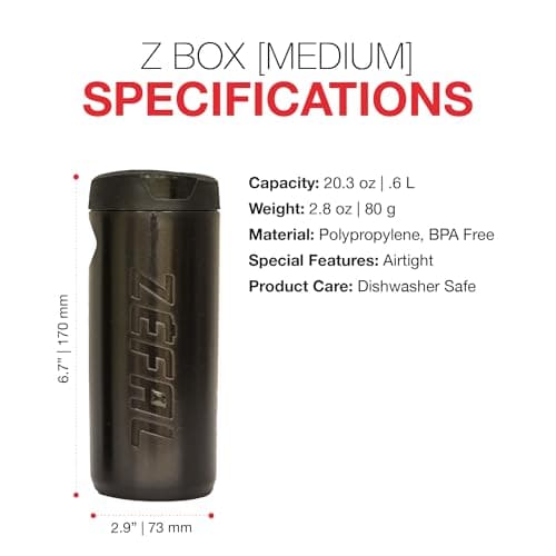 Zefal Unisex's Z Box Tool Bottle, Black, Medium — view 6