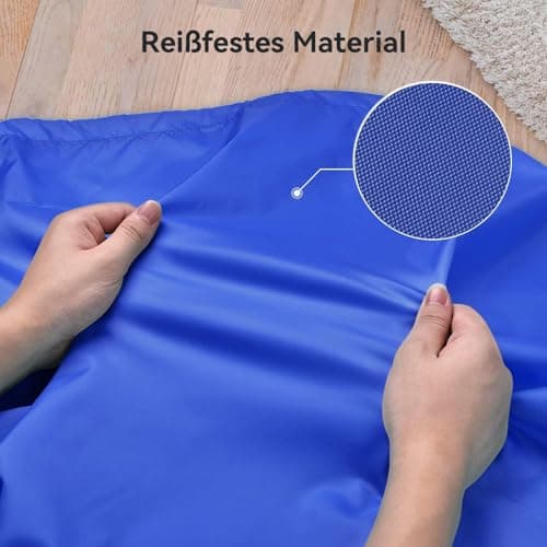 OTraki 2 Pack Travel Laundry Bag, 50x60cm Drawstring Laundry Bag for Dirty Clothes Foldable Storage Bag Toys Dirty Clothes Bag for Hamper Basket Home College Dorm Camp (Blue) — view 4