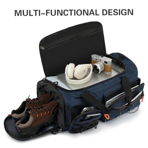 TUGUAN Sports Gym Bag Mens 45L Duffle Bag for Travel Holdall Backpack — view 4