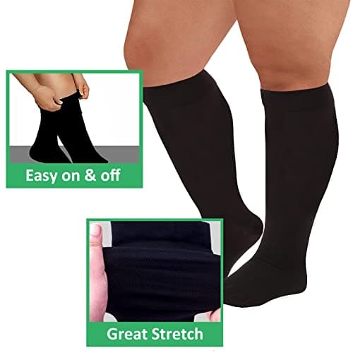 Dzpuhuojz 3 Pairs Plus Size Compression Socks (20-30 mmHg) for Women & Men — view 4