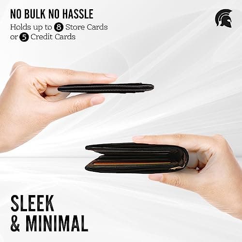 POWR Mens Wallet, Slim Wallet RFID Blocking Minimalist Credit Card Holder, Holds up to 7 Cards and Bank Notes, Ideal for Travel — view 3
