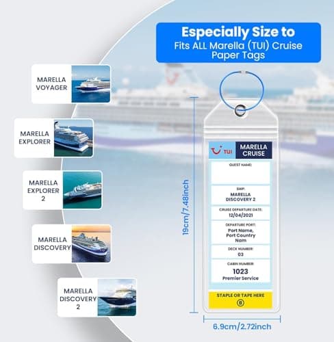 2026 Cruise Essential Kit,8Pack Marella Cruise Luggage Tag&4 Magnetic Hooks — view 2