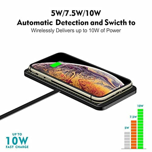 TKSE Caricatore Wireless, Fast Charging Mat, Cell Phone Wireless Chargers — view 4