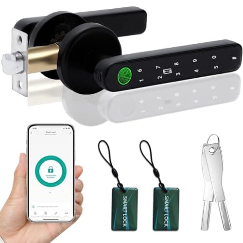 Smart Fingerprint Door Lock, Biometric Keyless Entry Door Lock(Black)