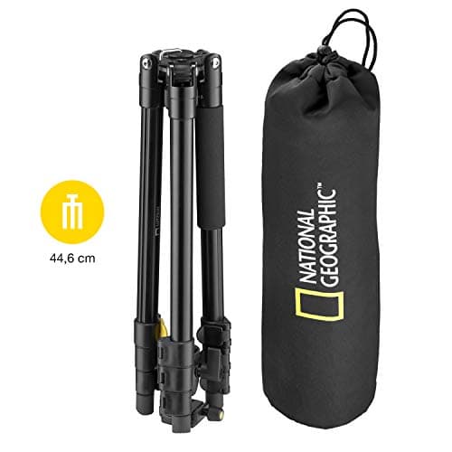 National Geographic Travel Photo Tripod Kit with Monopod, Aluminium, 4-Section Legs, Lever Locks, Load up 6 kg, Carrying Bag, Ball Head, Quick Release, NGTR001L [Amazon Exclusive] — view 3