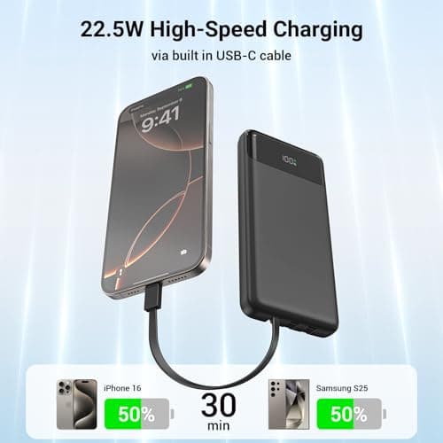 Power Bank Fast Charging 20000mAh, 22.5W Portable Charger with Cable — view 2