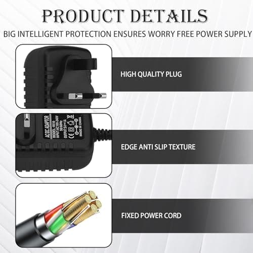 5V 1A Power Supply Adapter AC to DC, 5V Charger 5.5mm X 2.5mm Plug with 1m Cable, AC Adapter 100-240V 50 60HZ, Safety Universal Adaptor for LED Strip Light CCTV Router Speakers — view 5