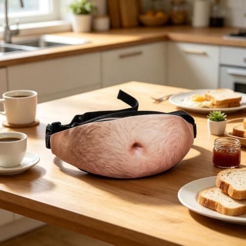 Funny Fanny Pack for Men Cute Realistic Prop Waist Pouch Purse with — view 3