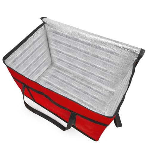 AVLA 3 Pack Insulated Food Delivery Bag, 77L XXX-Large Reusable Grocery Tote Insulation Bag, Collapsible Commercial Food Warmer Cooler Bags with Strong Handle Zipper for Catering, Shopping, Travel — view 5