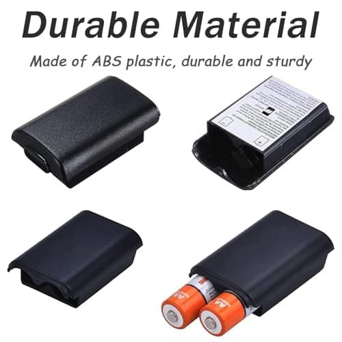 2 Pcs Battery Pack for Xbox 360 Controller for Xbox 360 Battery Pack,Black — view 5