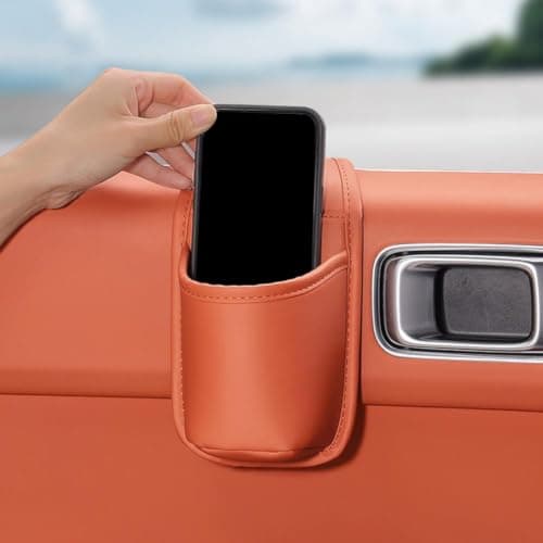 Leather Car Door Storage Pocket Double-layer Compartments Organizer (Oran) — view 2
