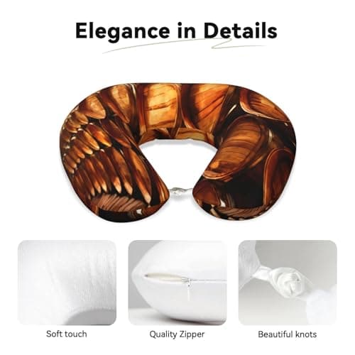 Hgvcse Memory Foam Wine Cork Travel Pillow Neck Pillows Essentials Plane Spring Tip Bus Train Home Sleep — view 4