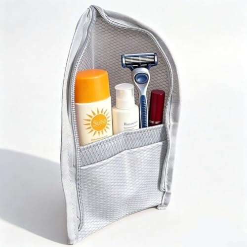 Waterproof Wash Bag Large Capacity Travel Toiletries Pouch EVA Cosmetic Organiser for Airport Security(Lavender Purple) — view 6
