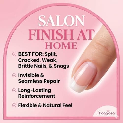 Nail Repair Kit for Broken, Cracked & Split Nails – 2 Boxs Silk Nail Wraps, Brush-On Nail Glue, Nail File & Wooden Stick, Quick Dry No UV Needed, DIY Nail Repair Kit for Natural Nails at Home — view 3