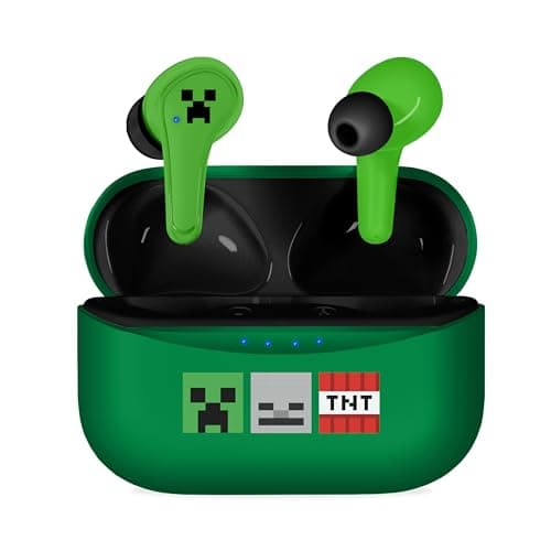 OTL Technologies MC1227 Minecraft TWS Wireless Earphones with Charging Case - Green