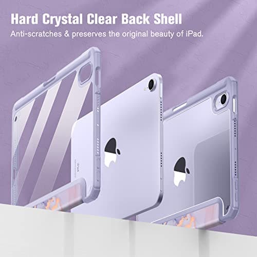 FINTIE Hybrid Case for iPad Mini 7 / Mini 6 8.3 Inch, Lilac Marble — view 5