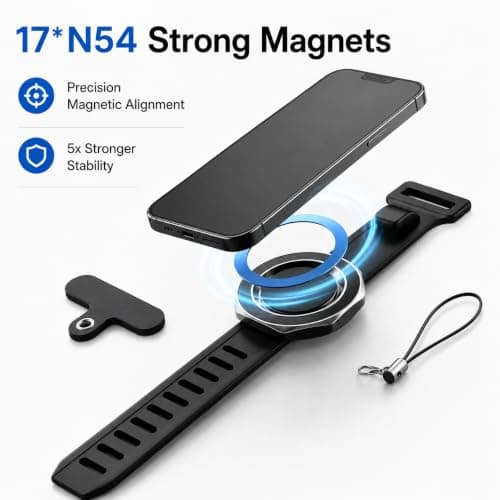 Stroller Magnetic Phone Holder, Handlebar Mounts Compatible with MagSafe — view 3