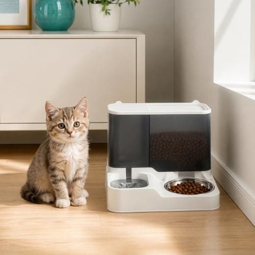EVERGOODS 2-in-1 Automatic Cat Feeder Water Dispenser for Cats Dogs — view 6