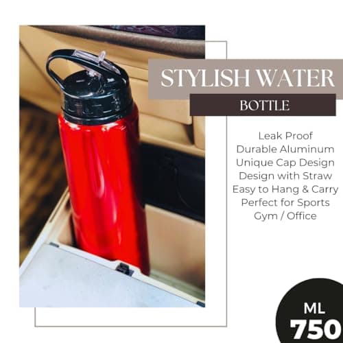 Sports Water Bottle with Straw 750ml Reusable Durable Metal Water Bottle — view 3