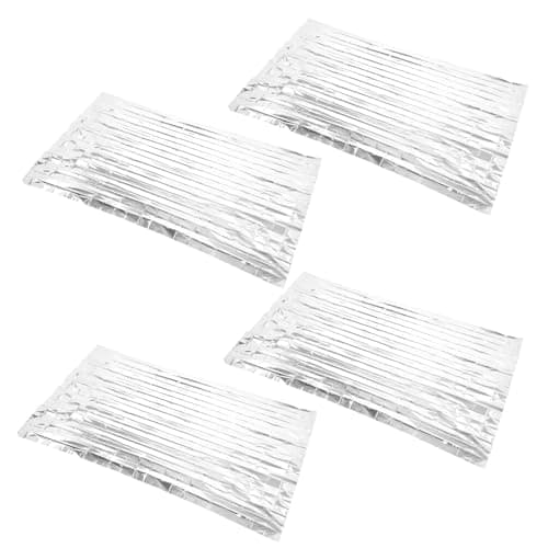 CAGUYLONA Emergency Blanket 130x210cm, Thermal Survival Blanket, Reflective Space Blanket for Camping Hiking Emergency Kit with 10 Pack for Outdoor Travel and Car Safety (Silver) — view 2