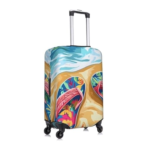 ZSUUGJ Summer Flip-Flops Elastic Luggage Protector, Dustproof and Scratch-Resistant Travel Case Cover, Fits 18–32 Inch Suitcases — view 3