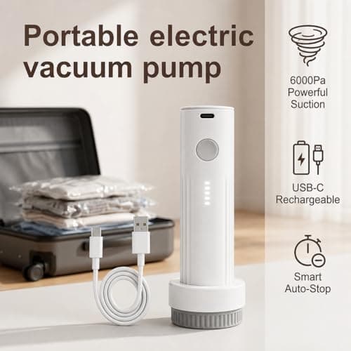 Portable Electric Vacuum Pump for Travel Storage Bags USB Rechargeable — view 5