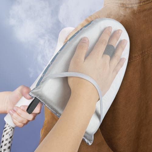 Vicloon Travel Glove Ironing Board, Handheld Ironing Board, Steamer Ironing Gloves Portable Steamer Gloves, Anti-Steam Mitt for Home, Standing Hanging Handheld Garment Steamer Accessories(Blue) — view 4