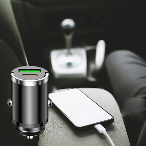 Car Charger USB Car Charger for Charging | USB Type-C Adapter for Charging Phones and Lighting in Vehicle (A, 4x2x2cm) — view 4