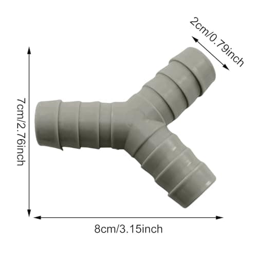 Washing Machine Drain Hose Y Type Reducer Connector for Split Pipe Three Way Adapter Universal Laundry Waste Water Fitting (Black, One Size) — view 4
