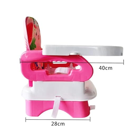LADIDA Baby Booster Seat and High Chair, Easy to Fold and Transport, Adorable Pink Unicorn Design — view 5
