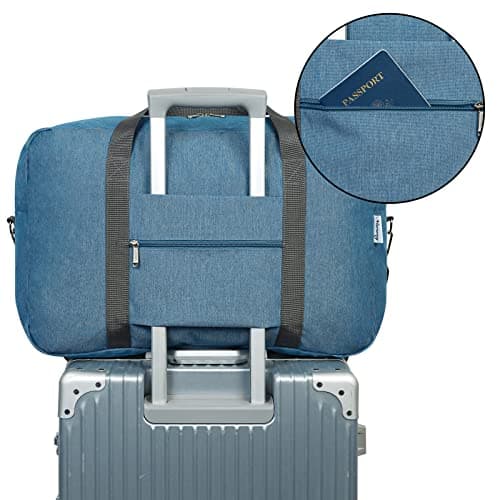 Large Cabin Bag 56x45x25, Weekend Overnight Bag for Women, Holdall Hospital Bag for Women, Travel Duffel Bag Carry on Luggage for Men 40L (Navy Blue) — view 6