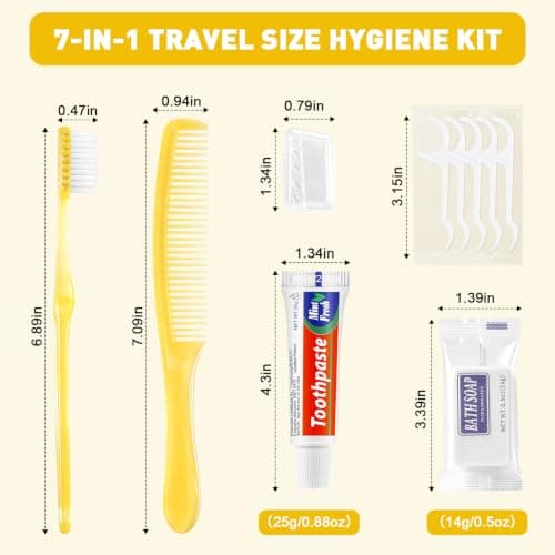 NICEMOVIC 30 Sets Hygiene Kit Bulk for Homeless, Basic Toiletry Kit Homeless Care Package Supplies Bulks, Travel Size Toiletries Set for Men & Women, Disposable Bulk Hygiene for Travel, Hotel, Charity — view 2