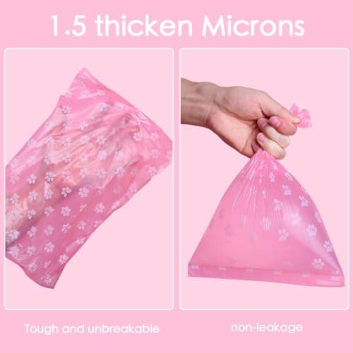 Ninsetinsoe Poop Bags Rolls 256 Count - 9x13 Inches Pink Thickened Leakproof Lavender scent Poo Bags for Dogs, Eco-Friendly Pet Waste Bags for Walking, Home, Travel — view 6