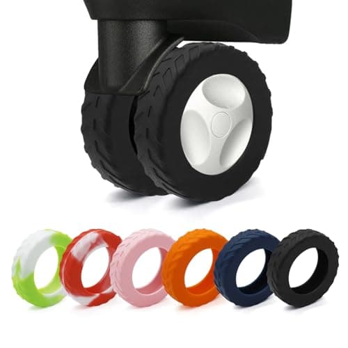 XYOFUN Luggage Wheel Covers, Anti Dust & Scratch, for 2-2.4" Wheels - Black
