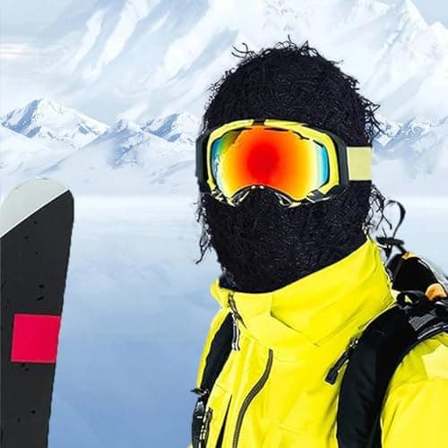 Blausky Balaclava Winter for Men and Women, Balaclava Ski Mask Made of Acrylic Warm Breathable Face Mask Unisex Headwear for Motorcycle, Bike, Skiing, Outdoor Sports, Black/Purple — view 4