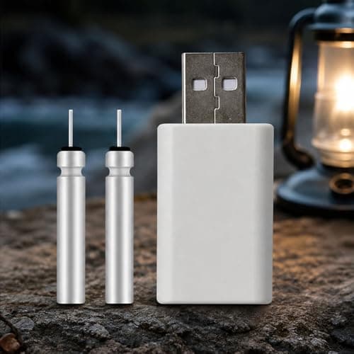 1 Set Electric Fishing Float Charger USB Rechargeable Mini Electronic Fishing Float Reusable for Outdoor Fishing Socket Power Bank Computer (double hole) — view 4