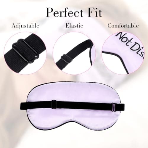 4 PCS Sleeping Eye Mask, Adjustable Soft Silk Eye Mask for Sleeping — view 3