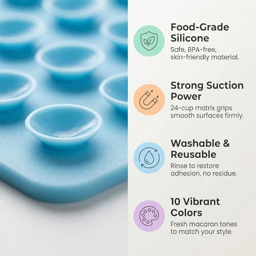 10 PcsPhone Suction Pad, Sticky Phone Grip, Non-Slip Silicone Suction — view 3